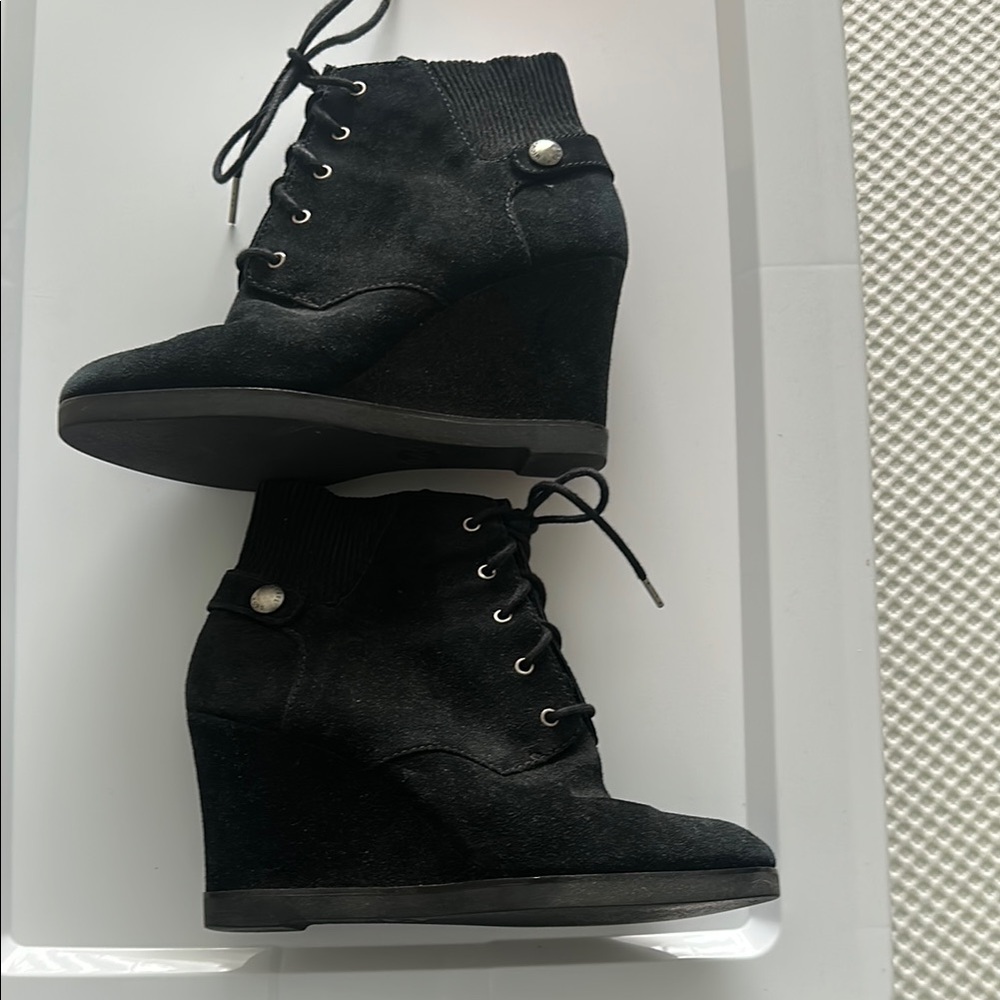 Black Wedge Ankle Boots Michael Kors 9.5